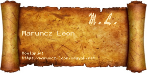 Maruncz Leon névjegykártya